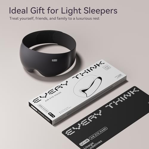 EVERY THINK Sleep Mask for Men Women - Eye Masks for Sleep, 100% Blackout Eye Covers for Sleeping, Eye Mask for Lash Extensions, 3D Zero Eye Pressure Travel Eye Mask Blindfold for Side Sleeper