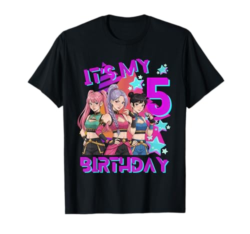 5 Years Old Birthday K pop Kids 5th Birthday Girls K-pop T-Shirt