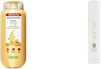 Ubtan Moisturizing Body Wash 275 Ml Mamaearth Nourishing 100% Natural Lip Balm with Vitamin E and Shea Butter 4 g