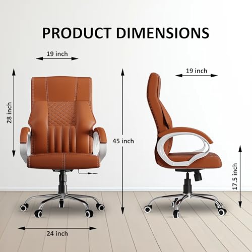 Image of FUGO FG21 Ergonomic Office Chair,Adjustable Height,Cushioned Back&Seat,Tilting Mechanism,Heavy Duty Metal Base,Dual Nylon Casters,Comfortable Desk Chair for Work,Home Office,3-Year Warranty (Tan)