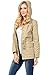 Auliné Collection Womens Military Safari Utility Fashion Hoodie Anorak Jacket