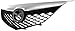 Evan-Fischer Grille Assembly Compatible with 2003-2005 Mazda 6 Painted Black Shell and Insert with Chrome Upper Bar Standard Type Factory Installed