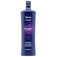 Fanola Wonder No Yellow Extra Care Shampoo, Shampoo Tonalizzante Antigiallo per Capelli Biondi