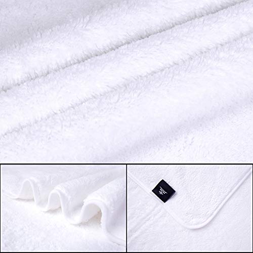 Jml Bath Towels (2 Pack, 30"X60"), White Fleece Bath Towel, Luxury Hotel & Spa Towel Sets - Super Soft And Absorbent, Lint Free, Fade Resistant Oversized Bath Towel, Coral Fleece White #TOP1