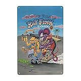 Einzigartiges Design Dieses Blechgemälde nimmt ein achteckiges Design an, das eine einzigartige künstlerische Atmosphäre hat. Die Umgebung der Blechmalerei ist mit Säumen gestaltet, was sicher ist und Ihre Hände nicht verletzt