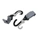 Aexit 2pcs 44lb Civil Equipment Hardware Accessories Capacity Adjustable Hook Loop Closure Stroller Hanger Gray Model:27as62qo42