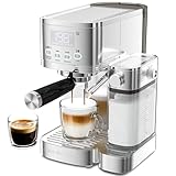 Espresso Machine 20 Bar Temperature Time LED Display...