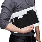 3-Pocket Organizer Mouse Holder for Laptop Stick on External Hard Drive SSD Holder Sleeve Computer Accessories Stick on Pouch Organizer Adhesive Pocket Storage Sleeve for Mouse HDD SSD Cables