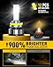 AUXITO H11 H9 H8 LED Bulbs Fog Light Bulbs, 900% Brightness 6500K Cool White, CSP LED Chips Fog Lamps Replacement, Play and Plug, Pack of 2