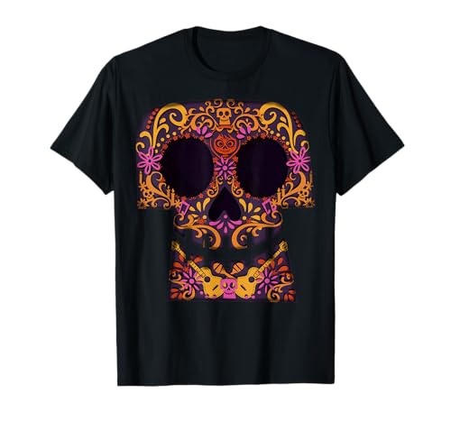 Image of Disney Pixar Coco Collage Skull Halloween T-Shirt