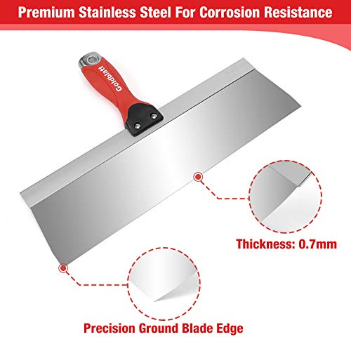 Goldblatt G25804AE Drywall Tools, Drywall Knife Set, 5-Piece Stainless Steel Taping Knives thumb #3