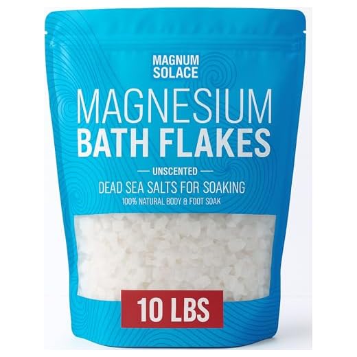 Magnesium Flakes for Bath - Magnesium Chloride Flakes - Dead Sea Salts for Soaking, 10 LBS