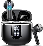 Wireless Earbuds, 2025 Bluetooth 5.4 Headphones in Ear Buds, 40H HiFi Stereo Bluetooth Earbuds with 4 ENC Noise Cancelling Mics, IP4 Waterproof Earphones with Dual LED Display USB C, Mini Ultralight