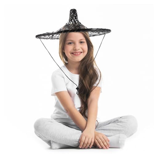 Chapeau en bambou asiatique oriental chinois, cadeau cosplay enfant - 4