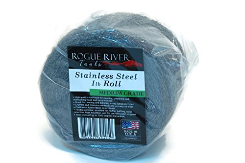 Rogue River Tools Stainless Steel Wool 1lb Roll (Medium Grade) - Made in USA!