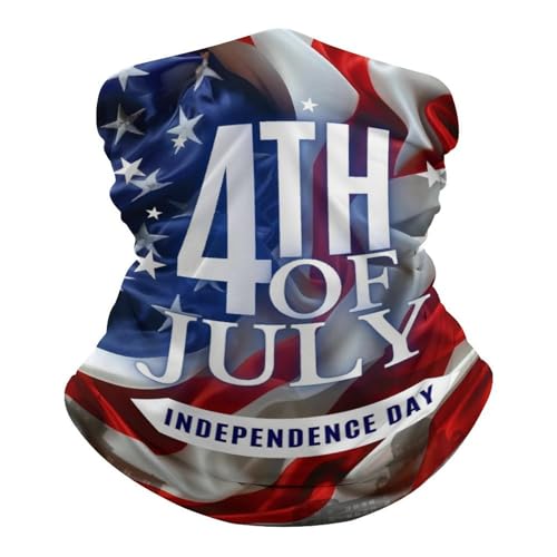 HTSAHKV America 4th of July American Flag Neck Gaiter,
