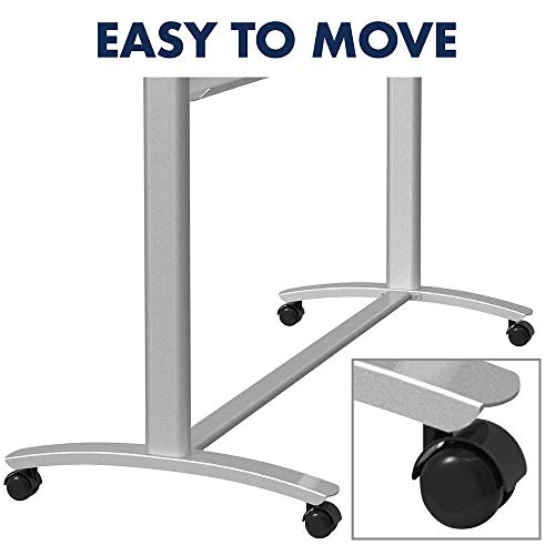 Quartet Easel, Magnetic, Glass Whiteboard, 4' X 3', Reversible, Portable, Flip Chart Holder, Infinity (Ecm43G), Silver #TOP3