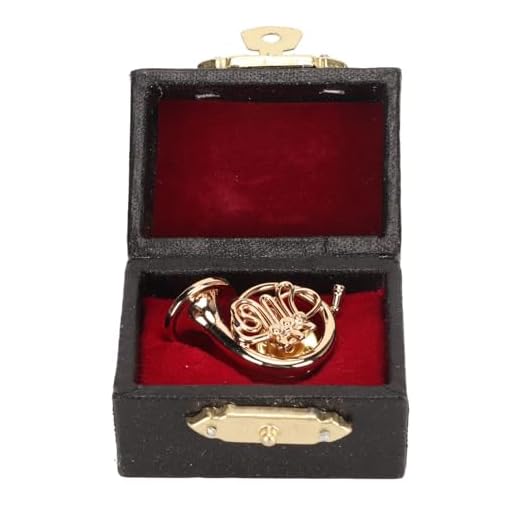 lvifloae Broche de Instrumento Chapado en Oro, Broche de Trompeta en Miniatura, Broche de Instrumento de Metal para conciertos de Danza, con Estuche