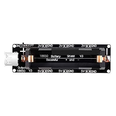 18650 Battery Shield, Micro USB V3 for ESP32 Battery Charging Module for ESP32 WiFi w Micro USB Cable