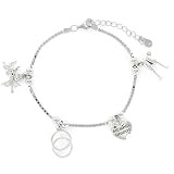 Eres lo mas mujer Pulseras Familia, Amistad, Sentimientos Plata (Amor Cupido)