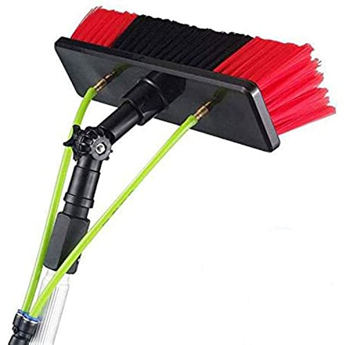 Brosse télescopique alimentée eau 30 pieds pour lavage toit véranda