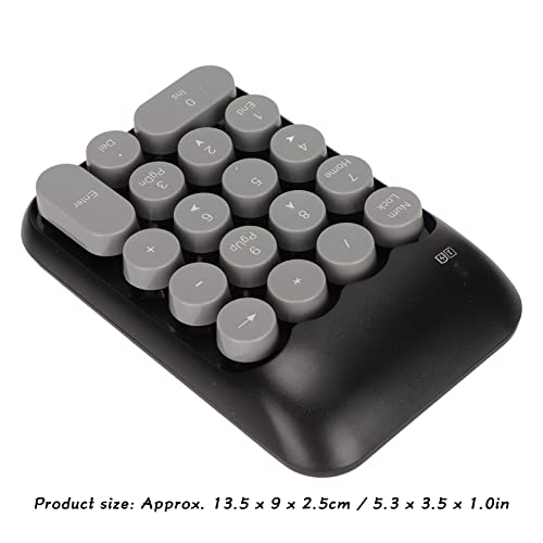 Vbestlife 18 Keys Wireless Numeric Keypad, Portable Typec Number Keypad Mini Computer Usb C Number Keyboard Vintage Round Frosted Numeric Keypad For Laptop #TOP3