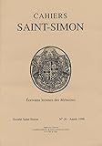  Cahiers Saint-Simon N° 26, 1998 : Ecrivains lecteurs des \