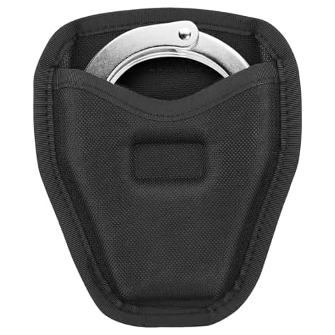 Handcuff Case, Open Top Handcuff Holder Holster, Nylon Cuff Pouch for Duty Belt Police Law Enforcement Security Officer Accessories Fits Standard Chain or Hinge Handcuffs, Wear-Resistant Ullnosoo Cover