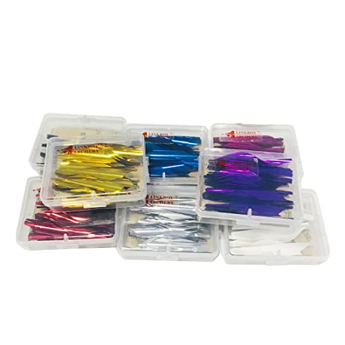 Linkboy Archery Spin Vanes 1.8Inch Arrow Vanes Fletches - 50Pcs (Silver) #TOP5