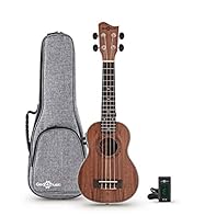 Comes with deluxe gig bag and headstock tuner Start your musical journey with comfort and classic ukulele tone Distinctive soprano body provides a smooth, player-friendly feel Hone and practice your live persona with responsive on-board electronics