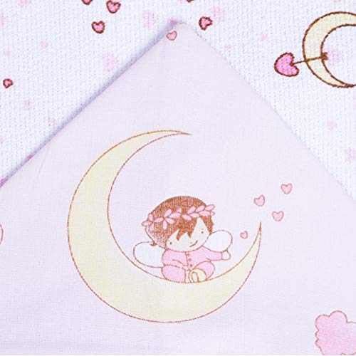 Toalha Felpuda Estampada Forrada Com Capuz, Papi Textil, Rosa