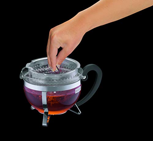 Teekannen Bodum Chambord Set mit Plastikfilter, 1,3 Liter