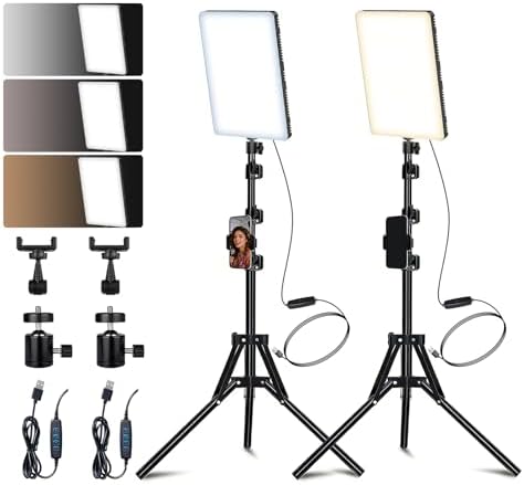 2Pzs Kit Panel de Luz LED 23 * 16cm Dimmable 2700-5500K Iluminaci...
