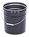 Vestil PAIL-STL-RI Steel Open Head Pail with Handle, 5 gallon Capacity, Black