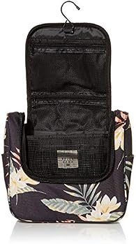 Billabong Womens Travel Beauty Travel Toiletry Cosmetic Bag, Black/Green, 1SZ US, Black/Green, 1SZ Clothing, Shoes & Accessories