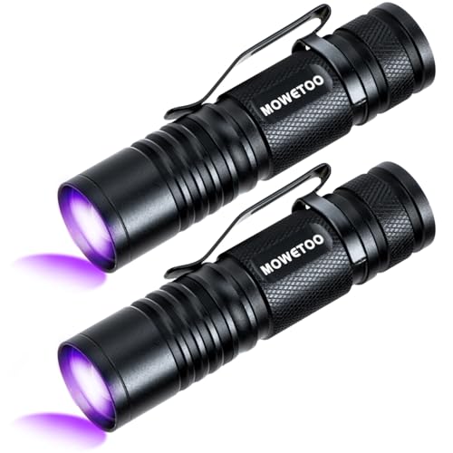 Image of 2Pack Black Light Flashlight,395nm Mini Zoomable UV LIGHT,USB-C Port | Portable But Powerful, USB Ultraviolet Flashlights for Pet Urine Detection, Home, Scorpions, Resin Curing, Leak, Fluorescent