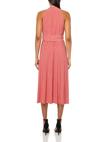 H HALSTON Women's Sleeveless V-Neck Belted Mini Dress2