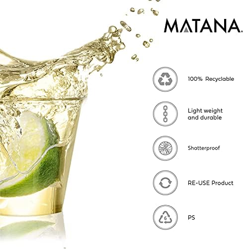Matana - 300 Crystal Clear Multi-use Plastic Shot Glasses Mini Tasting Cups for Party - 30ml