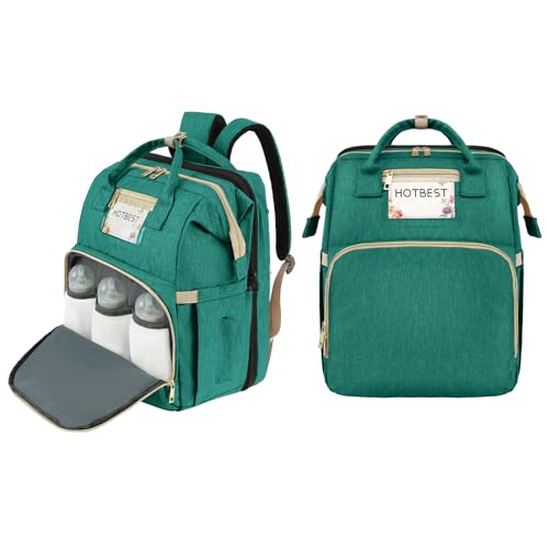 Image of HOTBEST Diaper Bag Backpack, Green, Large