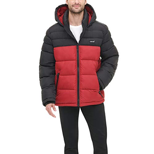 Levi's Men's Mid-Length Quilted Performance Hoody Puffer Jacket