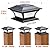 SIEDiNLAR Solar Post Lights Outdoor Glass LED Fence Cap Light 2 Modes for 4x4 5x5 6x6 Posts Deck Patio Garden Decoration Warm White/Cool White Lighting Black (2 Pack)