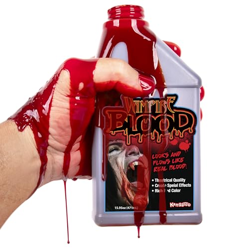 Kangaroo Halloween Fake Blood for Clothes - Liquid Washable Fake Red Fluid for Zombie Vampire Costumes Accessories Cosplay Adults and Kids Theatrical Fake Blood - Safe Non-Toxic Halloween Makeup by Kangaroo - Image 2