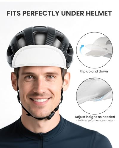 GXCROR Cooling Skull Cap for Men Women Lightweight Breathable Helmet Liner UV Sun Shield for Summer Motorcycle Cycling — view 5