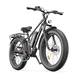 ZAZAWORK CF26 Bicicletta Elettrica Uomo 26x4.0 pollici Fatbike 48V20AH Batteria Rimovibile Mountain Bike Elettrica Pedalata Assistita 120Km Motore 250W 62Nm 7 velocità Adatto a tutti i terreni