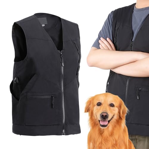 Hundehandler -Trainingsweste - Einstellbare Schutzweste für Hundetrainer | Leichte Utility -Weste mit Seitenknöpfen, Outdoor -Hundesportkleidung für Training, Gehorsam Arbeit, Jagd, Feldaktivität