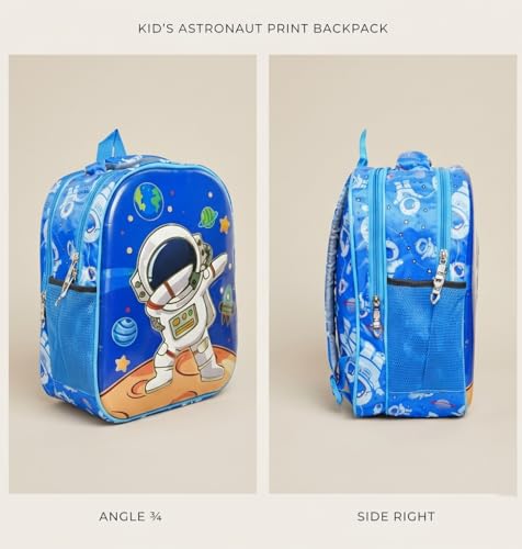 Image of Stylbase Kids 3D bags for boys girls Cartoon Backpack Lightweight, Waterproof, Adjustable Shoulder Straps, 2 Compartments School kids bags for 2-5 years (Space)