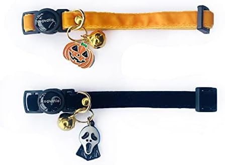 Cognatio Safety Quick Release Cat Collars,Double Velvet with Bell Available in a Range Colors ,Perfect for Your Kitty