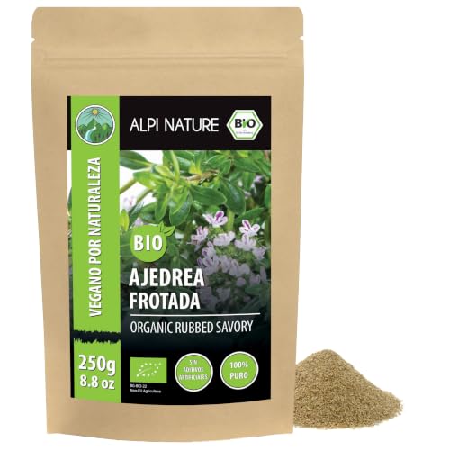Alpi Nature Ajedrea Seca Orgánica 250g, Hierba Ajedrea Seca y Cortada, Satureja Orgánica
