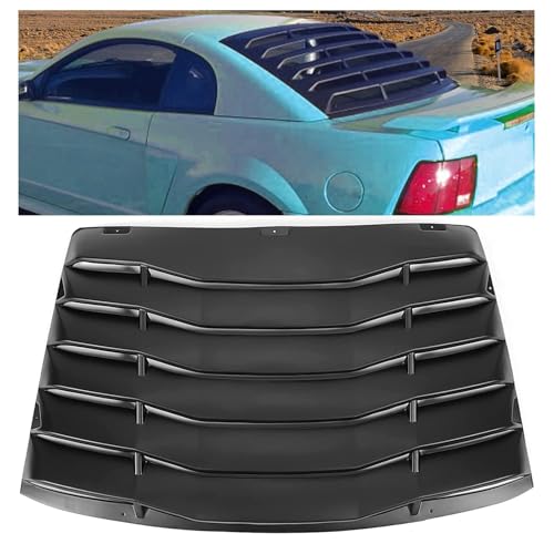 KUAFU Rear Window Louver Compatible with 1994-2004 Ford Mustang Rear Windshield Sun Shade Cover, Anti-Peeping and Sun Protection ABS Plastic Black