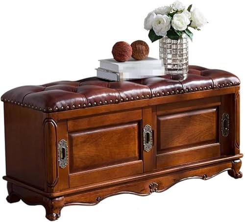 Genérico Banco para Zapatos, Armario de Almacenamiento Multifuncional, Puerta de casa, Asiento con cojín Suave, Zapatero, Taburete para Cambiar Zapatos, Banco para los pies de la Cama (B, M
